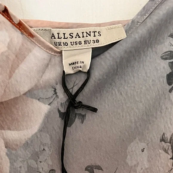 Price firm $220 NWT ALLSAINTS Bryony Maxi Dress in Bloom Soft Blue 2 - Picture 5 of 8